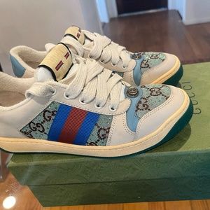 GUCCI WOMEN'S SCREENER SNEAKER WITH CRYSTALS